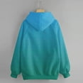 thumbnail image 6 of LEBONYAR Women's Fashion Round Neck Drawstring Hoodie Casual Gradient Color Long Sleeve Pocket Loose Fit Sweatshirts, 6 of 7