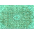 thumbnail image 1 of Ahgly Company Indoor Rectangle Abstract Turquoise Blue Modern Area Rugs, 2' x 4', 1 of 4