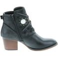 thumbnail image 6 of Gc Shoes Austin Western Ankle Boots Zip Up Metal Studded Stacked Heel Boot, 6 of 7