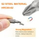 thumbnail image 4 of Uxcell 5pcs PZ2 Pozi Punta de Destornillador 1/4" Vástago Hexagonal 25mm/1" Longitud Magnética Phillips Slotted Hex Bits Punta de Destornillador de Acero S2, 4 of 7