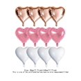 thumbnail image 4 of 12pcs Heart Shaped Aluminum Foil Balloons, 18 Inches Champagne Gold Pearl Pink White Color Suitable For Wedding Birthday Valentine'S Day Party Decorat, 4 of 4
