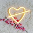 thumbnail image 4 of -- Cupido Luz de neón Cupido Letreros Decoración de pared, Batería y USB Alimentado por USB Cupido Blanco Luces de neón Luz de pared Lámparas de interior para dormitorio, Día de San Valentín,, 4 of 5