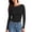 Black, variant on MOYIKO Boat Neck Long Sleeve Shirt for Woman Slim Fitted Black T Shirts Basic Ribbed Knit Tees Tight Tops