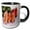 Black/White, variant on 3drose, Image of Five Primrose Roses on Music Notes, 15oz Two-tone Yellow Mug