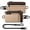 Brown, variant on RFID Blocking Keychain Wallet with Detachable Lanyard, Water-Resistant Nylon Outdoor Pouch-VW137