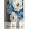 thumbnail image 3 of Hydrangeas Flower Sheer Curtains for Living Room Bedroom Blue White Floral Country Oil Painting Sheer Curtains 84 Inch Long 2 Panels Set Light Filtering Curtain Window Treatments Drapes, 3 of 6