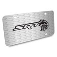 thumbnail image 2 of Dodge SRT Hellcat 3D Logo on Logo Pattern Brushed Aluminum License Plate, 2 of 6