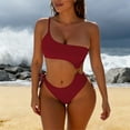 thumbnail image 5 of Lopeceal Women's One Piece Swimsuit One Shoulder Bathing Suit Sexy Cutout Tummy Control Summer Swimwear, 5 of 5