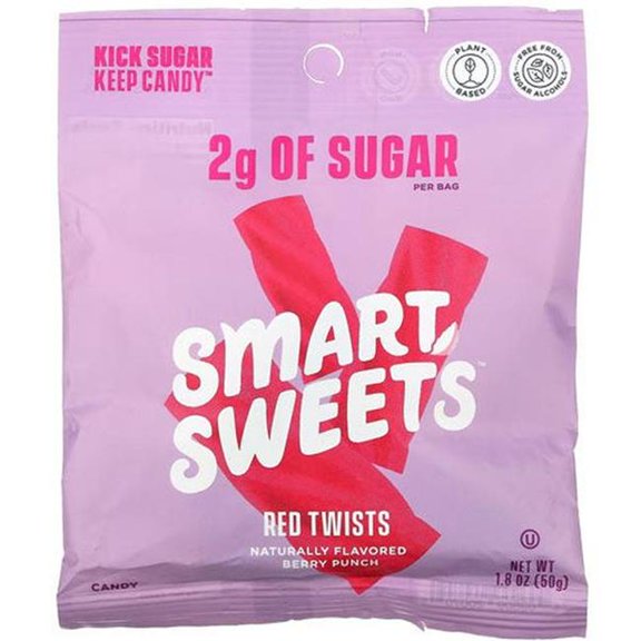 SmartSweets Red Twists Candy 1.8 oz