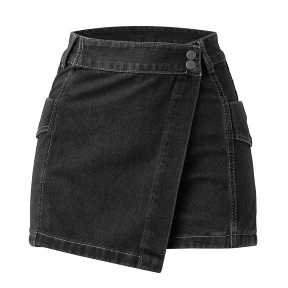 Vedolay Womens Skirts for Women Basic Casual A-Line Mini Flared Stretchy Skater Party Skirt,Black S