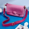 thumbnail image 6 of Adjustable Purse Strap 32.6~54 inch Handbag Strap 1.5 Inch Wide Pink Leather Crossbody Strap Replacement Handle, 6 of 8