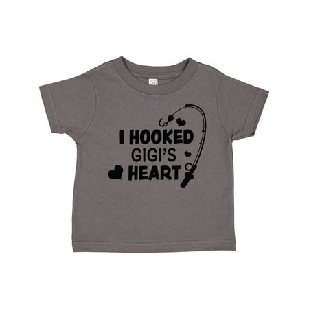 

Inktastic I Hooked Gigi s Heart with Fishing Rod Gift Toddler Boy or Toddler Girl T-Shirt