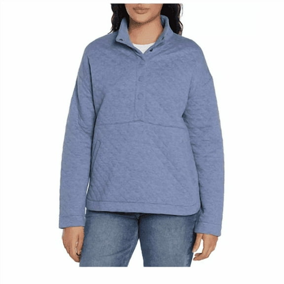 Eddie Bauer Women's Small Blue Quilted Pullover