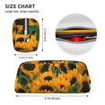 thumbnail image 3 of Uemuo Sunflowers 7 Printed Leather Pencil Case, Pencil Pouch, Portable Pencil Bag, Pen Case for& Office, 3 of 7