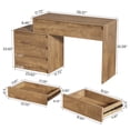 thumbnail image 3 of Tribesigns 63" Vanity Desk with 5 Drawers for Bedroom, Makeup Table with Removable 3-Drawer Chest Cabinet & Storage, Modern Large Dressing Table for Women Girl, Make up Desk for Bedroom, 3 of 8