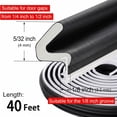 thumbnail image 2 of 40 FT Weather Stripping Door Seal, Kerf Weather Stripping for Doors with Groove, Blocking Light From Doorways,Soundproof, Insulation, Easy to Install, 2 of 8