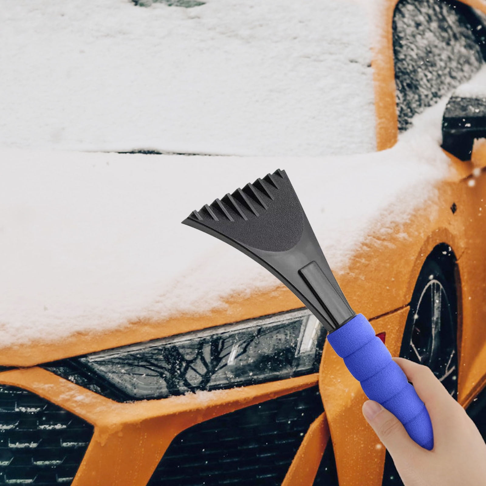 DAZZTIME Grattoir à Glace Et Brosse à Neige 5 En 1 - Outil Déneigement Voiture Rétractable