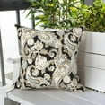 thumbnail image 5 of G Outdoor/Indoor Throw Pillows Covers, Decorative Throw Pillows Covers No Inserts! 18"x18" Square Throw Pillows Covers Bed, Couch, and Patio Furniture, Set of 2, Paisley Black, 5 of 7