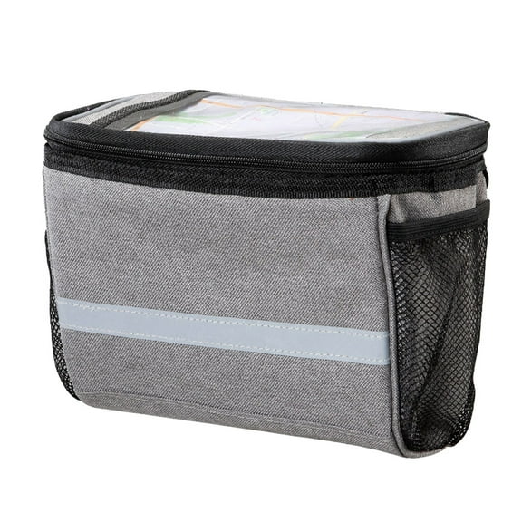 Worgeous Basket Handlebar Bag Cycle Bags Grey Bike Lovers Picnic 1Pack