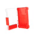 thumbnail image 2 of Caja de almacenamiento de brocas con divisor extraíble, impermeable, transparente, estuche de transporte para piezas pequeñas, organizador para camión m roja, 2 of 8
