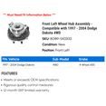 thumbnail image 2 of Front Left Wheel Hub Assembly - Compatible with 1997 - 2004 Dodge Dakota 4WD 1998 1999 2000 2001 2002 2003, 2 of 2