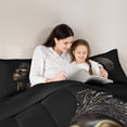 thumbnail image 5 of Feelyou 3D Black Girl Bedding Comforter Set, Western Princess Twin Comforter Sets, Black Gold Hippie Tribal Reversible Bedding Set, Breathable Home Decor, 2-Piece, 5 of 8