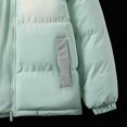 thumbnail image 5 of Miluxas Women's Casual Warm Zip up Jacket, Fashion Stand up Collar Long Sleeve Loose Cotton Padded Jacket Top with Pockets Sky Blue XL(XL), 5 of 6