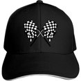 thumbnail image 1 of Race Car Flag Unisex Adjustable Baseball Casquette Hats Sandwich Cap, 1 of 8