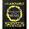 thumbnail image 2 of Reed, Tara 15x18 Black Modern Framed Museum Art Print Titled - Live with Zest wreath sentiment portrait I-Welcome, 2 of 5