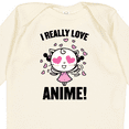 thumbnail image 4 of Inktastic I Really Love Anime with Cute Anime Cat and Hearts Boys or Girls Long Sleeve Baby Bodysuit, 4 of 5