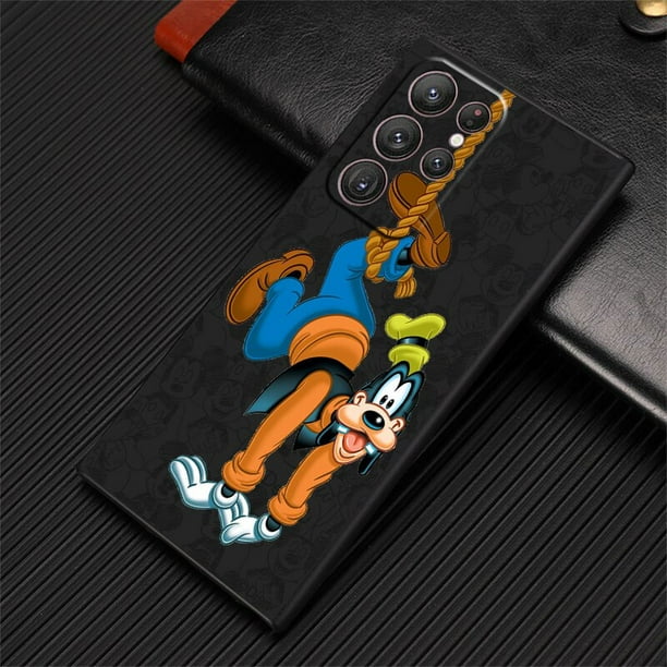 Funda de teléfono de dibujos animados Goofy Mickey para Samsung S23, S22, S21, S20 FE, Ultra Pro Lite, S10, S9, S8, 5G, S10E, M52 Plus, cubierta negra Fivean unisex