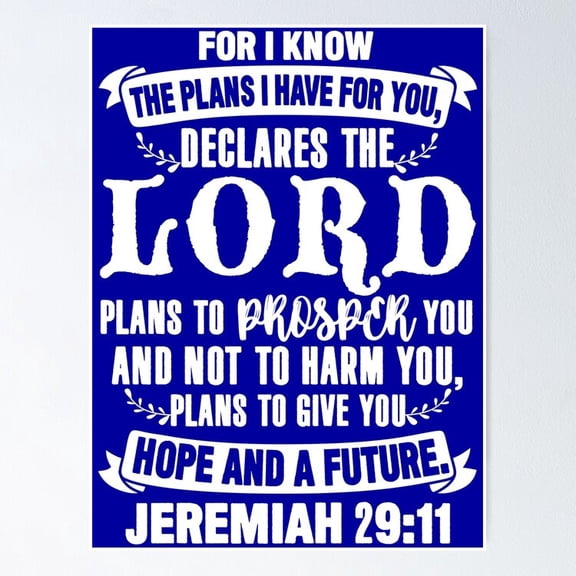 Poster Jeremiah For I Know The Plans I Have For You - No Framed, Vintage Wall Art, Trendy Retro Print, Positive Quote Poster, Room Decor, Wall Art, 8x12