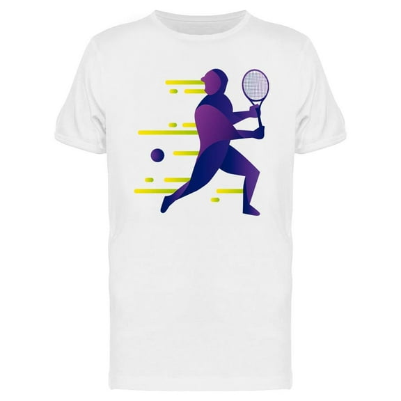 Abstract Tennis Player Design T-Shirt Men -Image by Shutterstock, Male Large