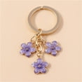 thumbnail image 2 of 2PCS Cute Enamel Keychain Colorful Sakura Flower Key Ring Sweet Key Chains for Women Girls Handbag Accessories DIY Jewelry Gifts,F, 2 of 7