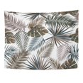 thumbnail image 1 of UFAEZU Green Aloha Leaves Monstera Tropical Palm Tree Beach Blank Border Botanical Wall Art Hanging Tapestry Home Decor for Living Room Bedroom Dorm 51x60 inch, 1 of 2
