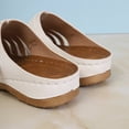 thumbnail image 5 of Xdegoge Sandals for Women Casual Summer Closed Toe Cutout Mule Clogs Flatform Slide Slippers Low Wedge Adjustable Buckle Strap Walking Shoes, 5 of 9