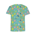 thumbnail image 4 of Warop Chemise Décontractée pour Femme, Chandail à Enfiler avec Imprimé de Pâques, Col Rond et Manches Courtes, pour le Quotidien, 4 of 5
