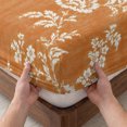 thumbnail image 3 of Full Size Fitted Sheet Set - Spring Floral 3 Piece Bedding Sets 16" Deep Pocket Fitted Sheet with 2 Pillowcases, Watercolor Botanical Flowers Rustic Orange Brushed Microfiber Hotel Luxury Bed Sheets, 3 of 9