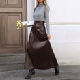 thumbnail image 7 of QHFBli Womens Long Maxi Woolen A Line Skirt Autumn Winter Plaid Skirt, 7 of 7