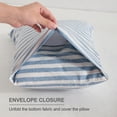 thumbnail image 4 of Ntbay 2 Pack Natural Jersey Cotton Toddler Pillowcases, Soft and Breathable Travel Pillow Cases with Envelope Closure, 13" x 18", Blue and White Stripe, 4 of 5