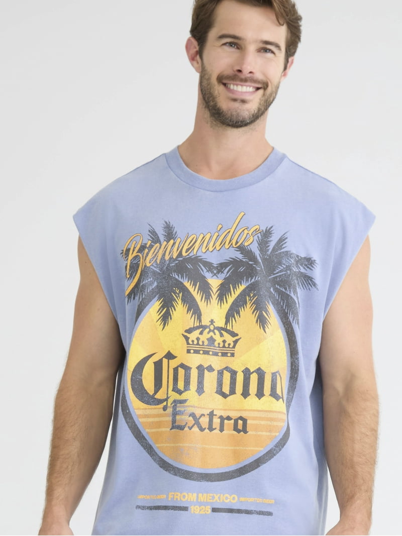 トップス CORONA 6POCKET CARGO SHIRT Corona Men's and Big Men's Graphic Muscle Tank, Sizes XS-3XL