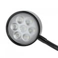 thumbnail image 3 of BOKYAN 7W LED Work Desk Light Flexible Gooseneck Lamp with Round Magnetic Base, Black Adjustable Metal Lighting for Home Office Crafting Sewing Repair Tasks, 19.7 inches / 50 cm Height, 3 of 6