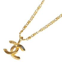 Pre-Owned Vintage Chanel Coco Mark Necklace, Gold Plated, Women's, CHANEL (Good)