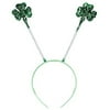 Amscan Glitter Shamrock Plastic Bopper St. Patrick's Day Costume Party Head Wear Accessory (1 Piece), 10 1/2" x 4 1/2", Green