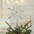 thumbnail image 2 of Dmlowu Christmas Tree Toppers - Xmas Star Tree Topper for Party Holiday Christmas Tree Decorations, 8x12 inch Hollowed Christmas Tree Toppers with Led Light, 2 of 7
