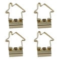 thumbnail image 4 of Binder Clips, Non Damage Electroplated Paper Clamps Cute Portable 15Pcs Strong Clamping Force With Long Tail For File Storage House Shaped Handle, 4 of 8
