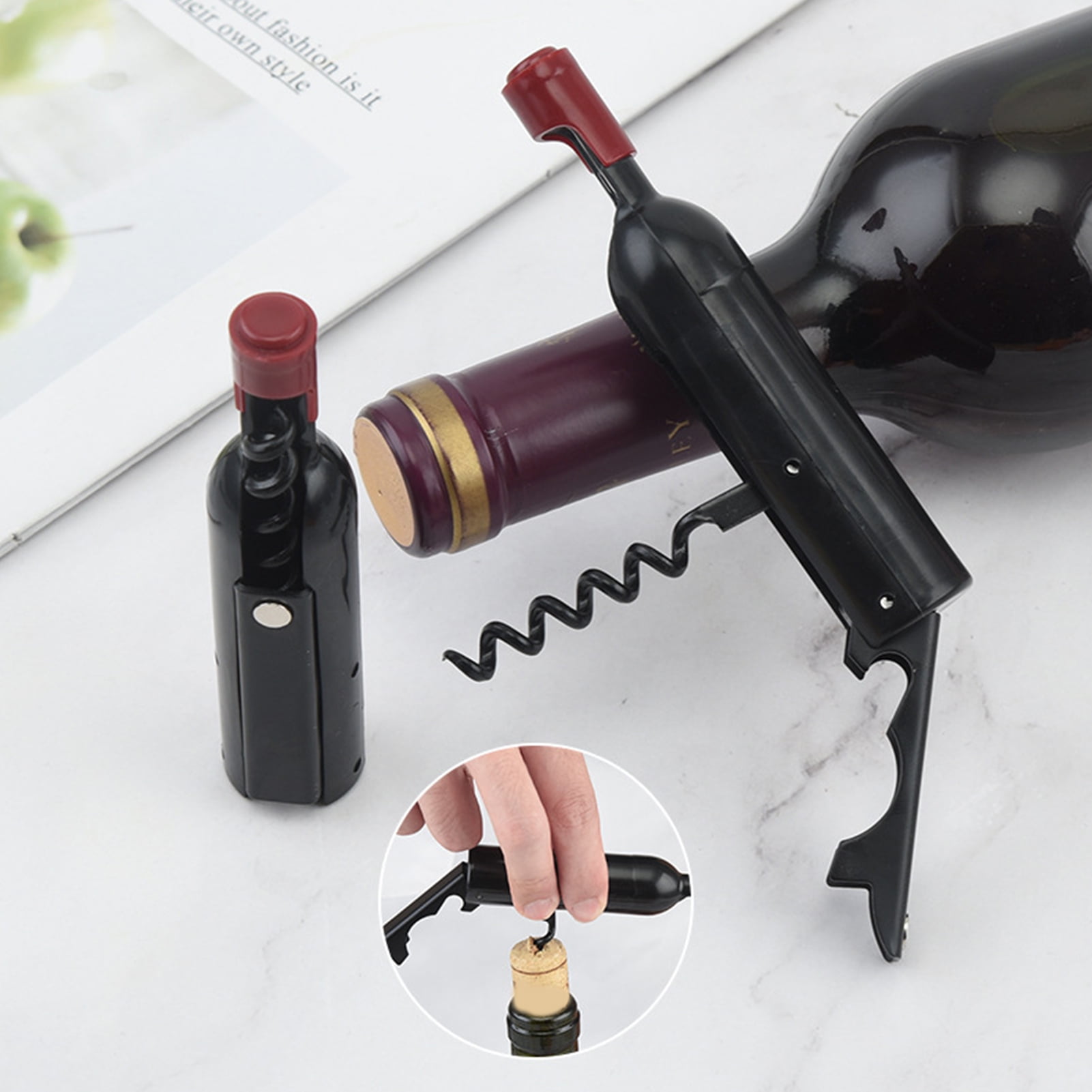 Professional Wine Opener Set of 3 packs for Sommeliers Waiters and Bartenders in Bar,With Rose Handle Waiters Corkscrew,All-in-one Bottle Opener Wine Key Tools Beer opener Set of 5 