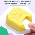 thumbnail image 4 of 3 Way Corner Punch Paper Craft Tool 3 in 1 Reverse Lip Scallop Cutter for Laminate Cardstock Photos DIY Scrapbooking Business Card Decorative Shape Easy Press Plastic 7x5.5cm, 4 of 5