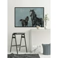 thumbnail image 6 of Parvez Taj "Black Horses" Floater Framed Painting Print on Canvas, 6 of 6
