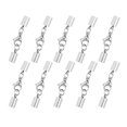 thumbnail image 1 of 10PCS Stainless Steel String Fastener Simple Practical Lobster Clasp Connector for Jewelry Bracelet Necklace - 3mm Hole (Silver), 1 of 9